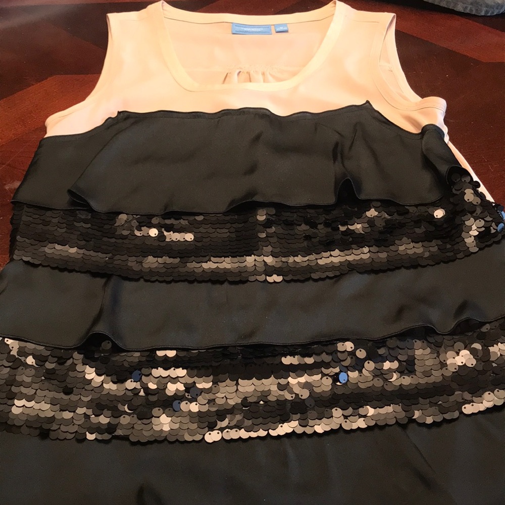 Simply Vera Wang Sequin Ruffle Shirt